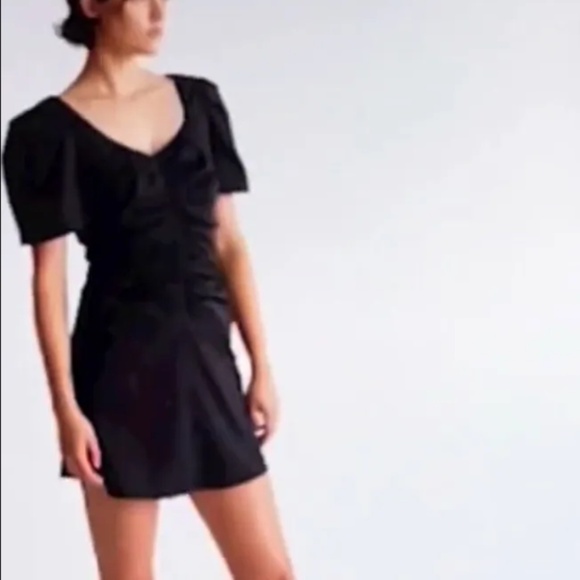 Thakoon Ruched Reversible Open Back Mini Black Dress NWT Size 6 - Picture 5 of 8